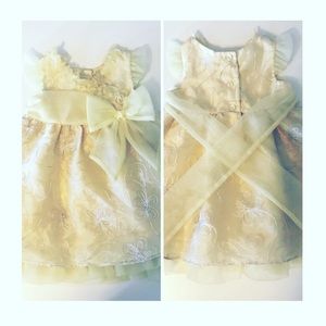 Soft yellow infant dress